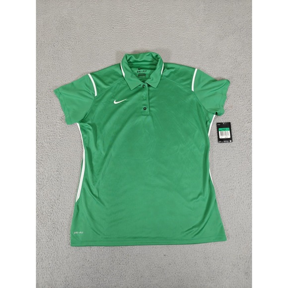 Nike Dri-FIT Polo Shirt Womens XL Green Athletic Performance Golf 658063-316 - Picture 1 of 14
